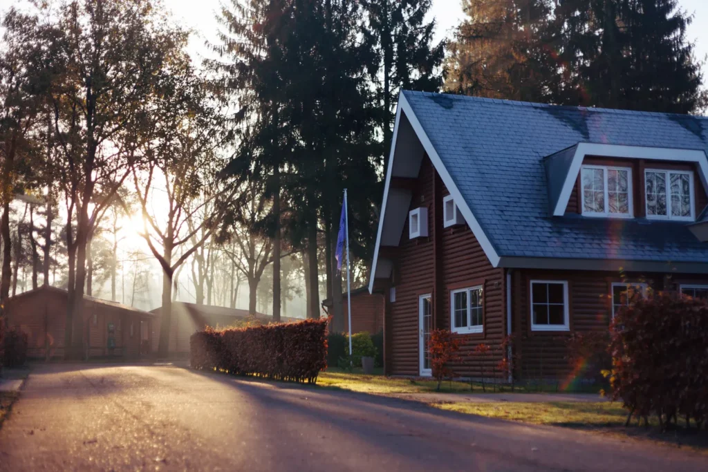 Older house exterior surrounded by trees
